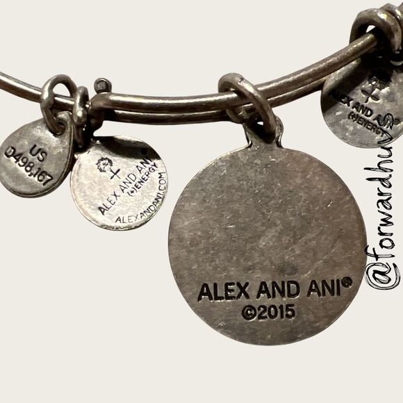 Bundle Sale 3 for $15 | ALEX AND ANI Four Leaf Clover Charm Bangle - Picture 5 of 8